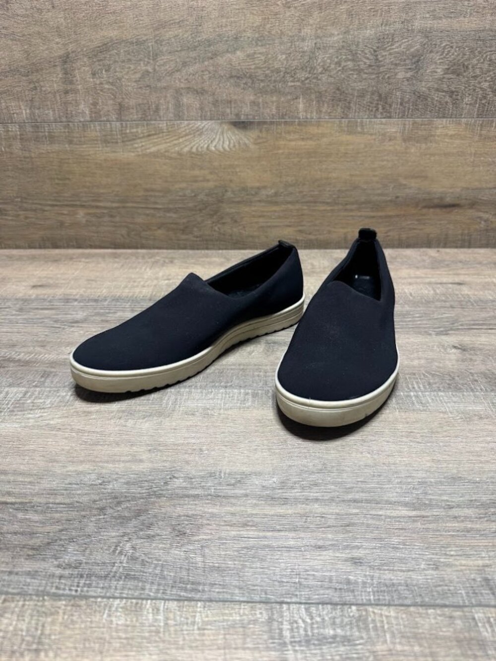 Ecco Fara Black Textile Slip On Sneakers Women's Size EU 39